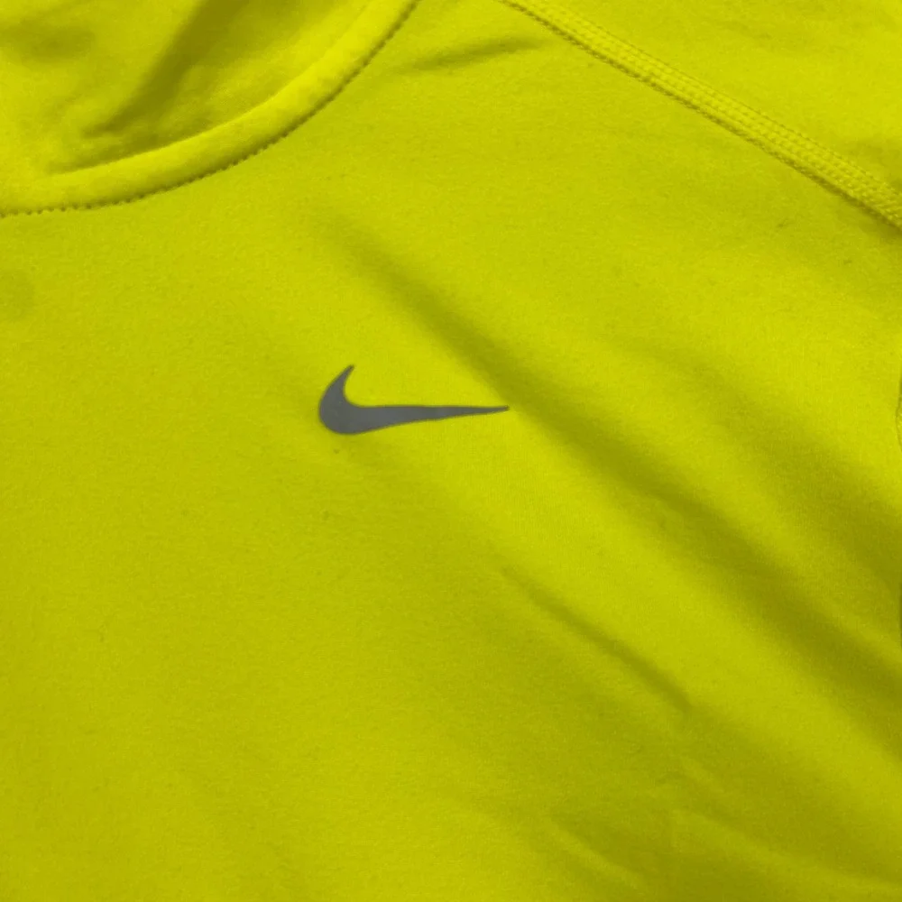 Nike Dri-Fit Half Zip Running Pullover Mens Large Volt Yellow Reflective